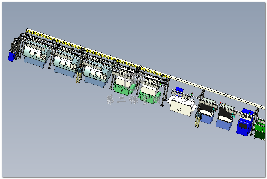 非标轴承试制生产线方案 3d图纸 三维模型下载